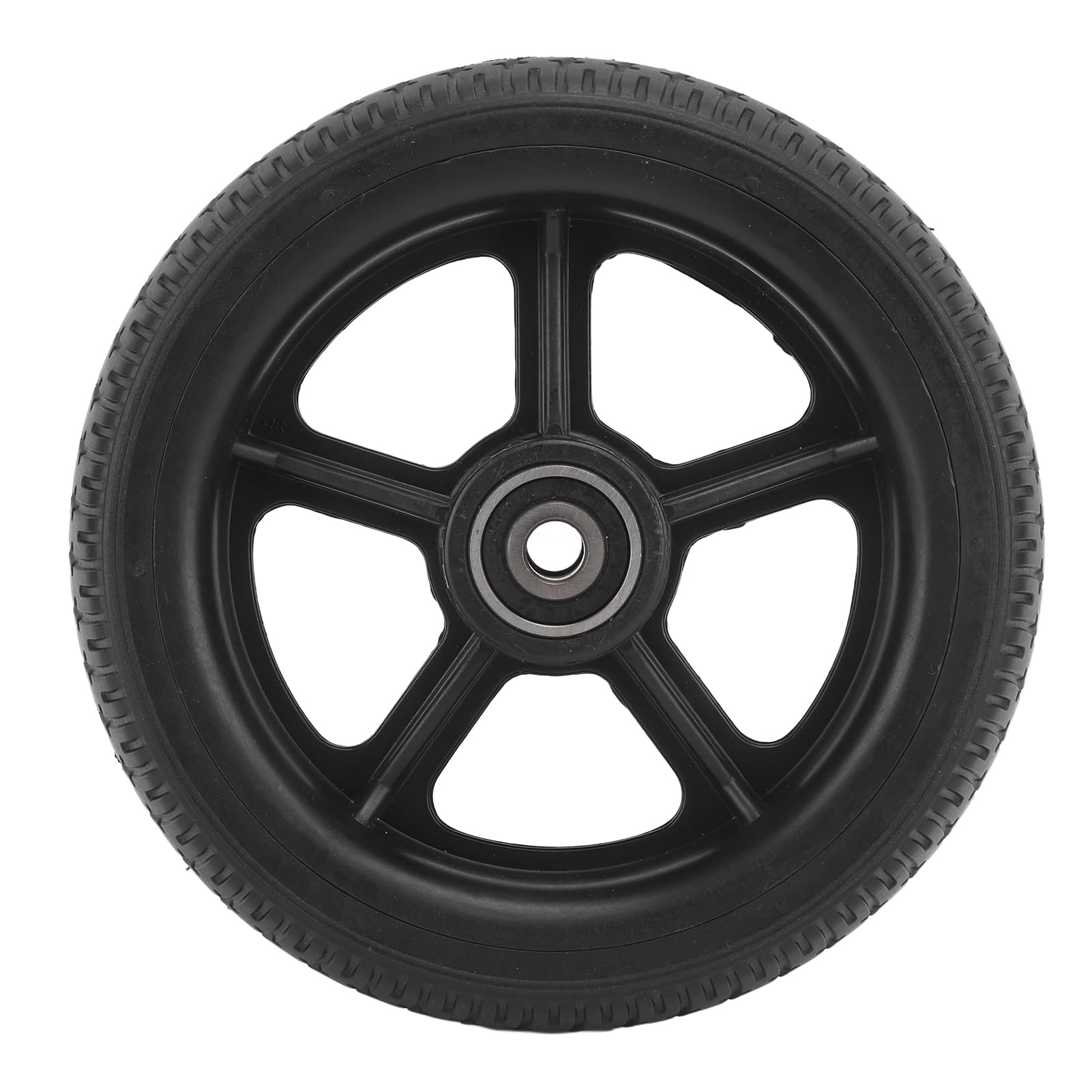 Scooter Solid Tire, 6.5 Inch Anti Slip Explosion Proof Rubber Electric Scooter Wheel with Hub for Replacement