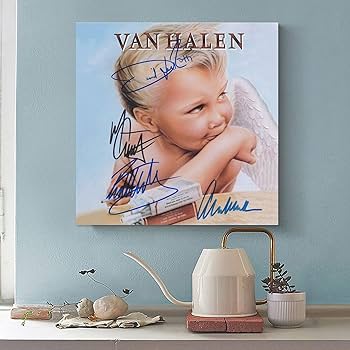 Amazon.co.jp: ヴァン・ヘイレン 直筆サイン入り ポスター キャンバス