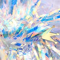 Vista 5 de 3 paquetes de cortinas de papel de aluminio de 9.8 x 3.28 pies, cortinas de flecos metálicos iridiscentes de oropel metálico iridiscente