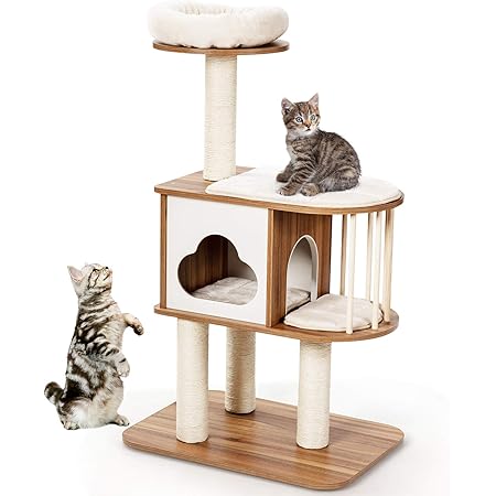 cat tree with feeding platform