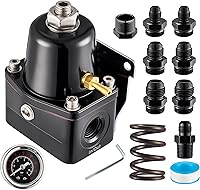 EVIL ENERGY 6AN EFI Bypass Fuel Pressure Regulator Adjustable 20-120 PSI Black - E85 Compatible