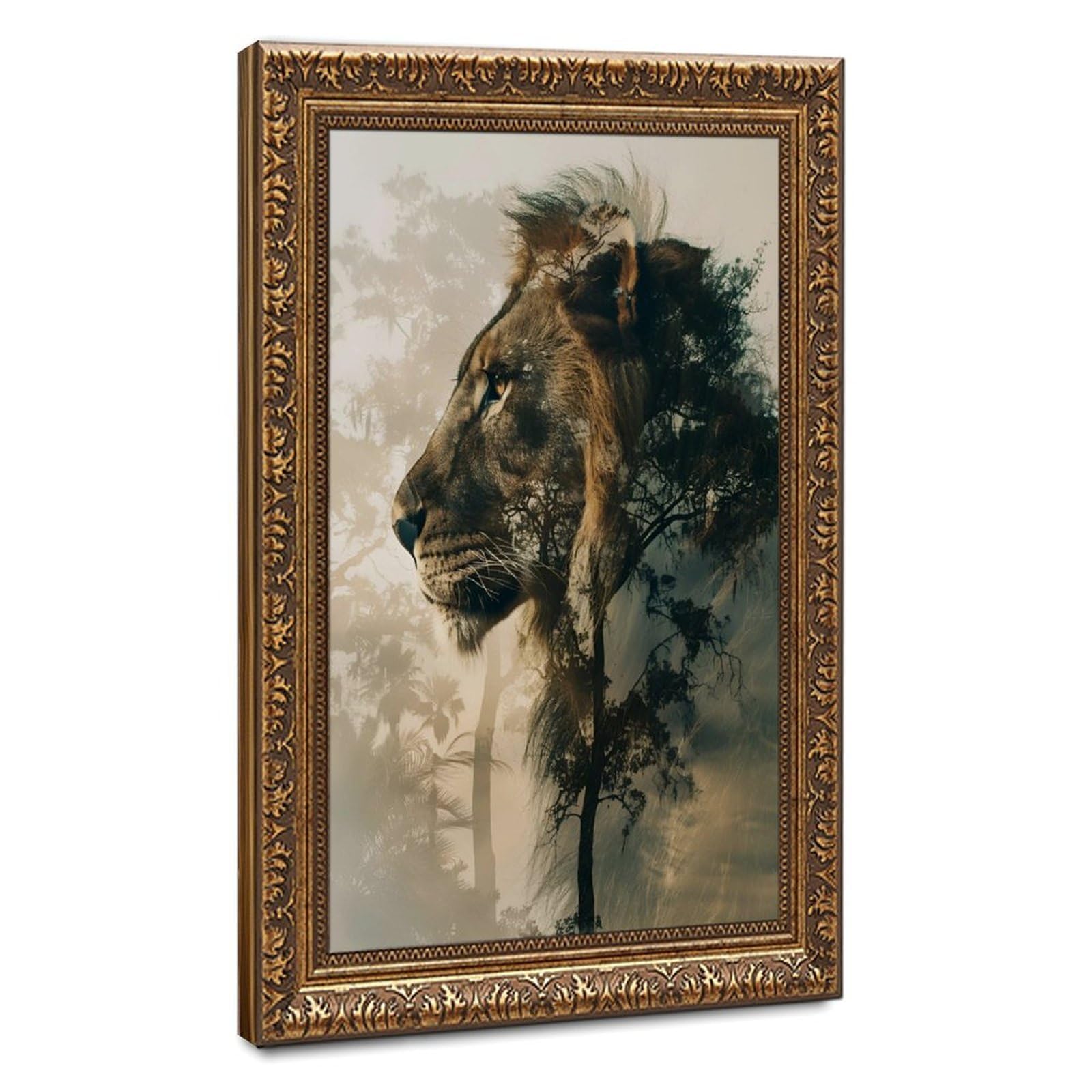 Bareronor Lion Canvas Poster for Dorm Room Decor Gift