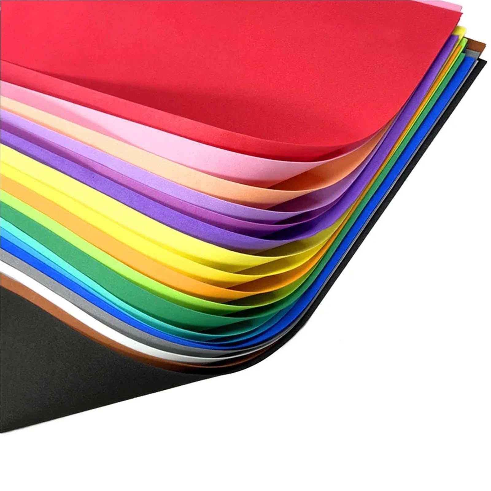 Moosgummi-Platten 18 Stück Bunte Eva-Schaumstoff-Blätter, Eva-Schaumstoff, 1 mm dick, 50 cm x 50 cm/50 cm x 90 cm, Eva-Schaumstoff-Papiere for Kunsthandwerk, DIY-Projekt(50x50cm 18 Colors)