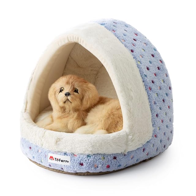 Tofern - Cesta para Perro, Cama para Gatos, para Cachorros, Cesta de Gatito, Suave, cálida, para casa…