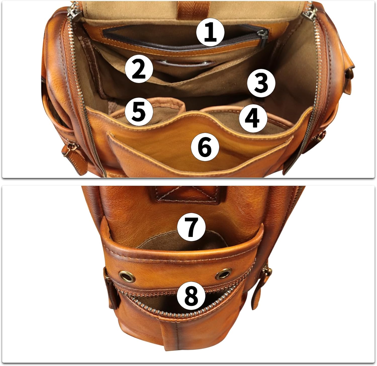 Genuine Leather Messenger Bag for Men Crossbody Shoulder Bag Vintage Desinger Satchel Purse Casual Sling Daypack