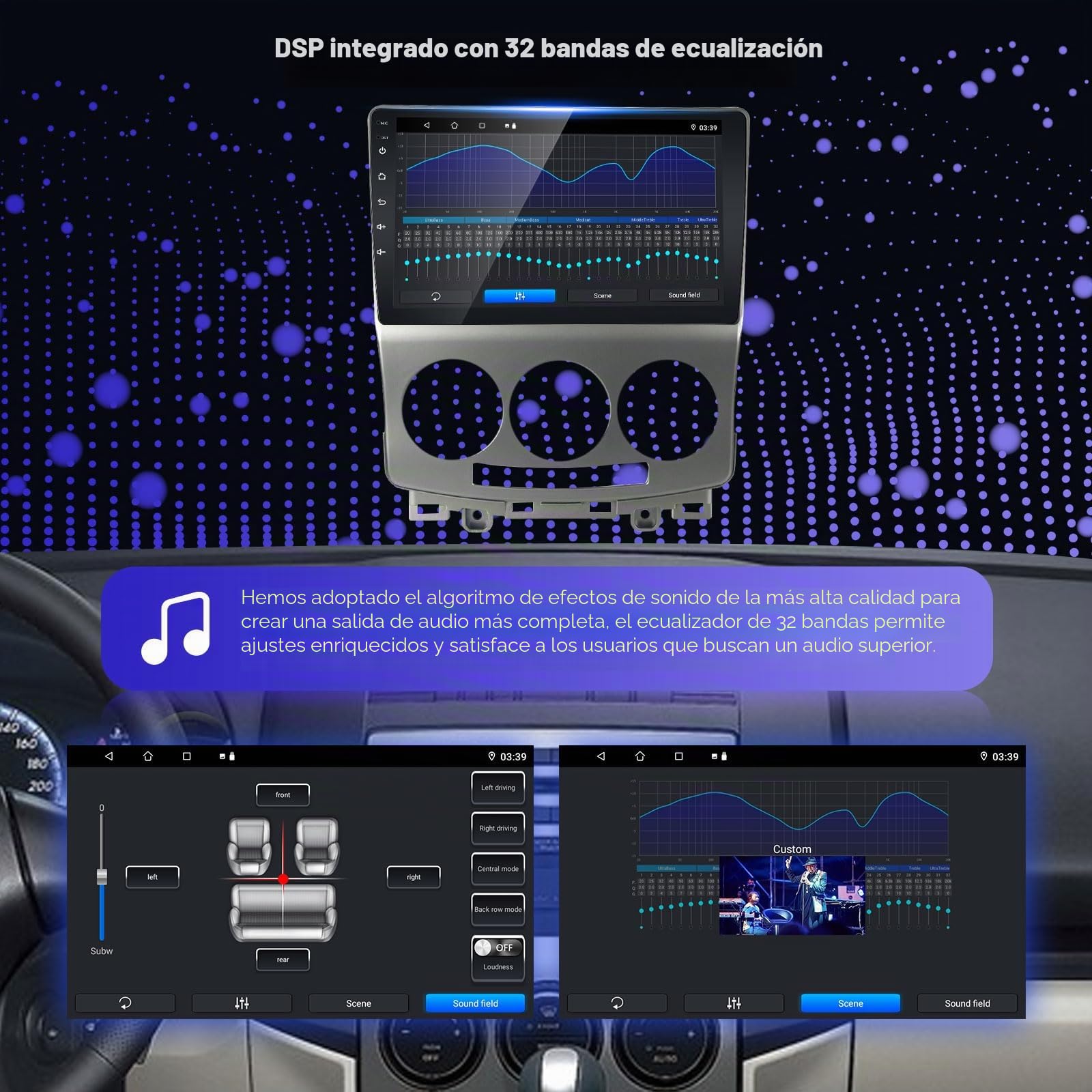 EZoneTronics Android 13 Radio de Coche estéreo para Mazda 5 2005-2010 con Wireless Carplay Android Auto Pantalla táctil de 9 Pulgadas navegación GPS Bluetooth USB WiFi Mirrorlink FM/RDS 2G+ 32G