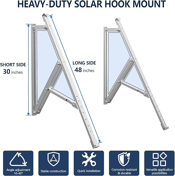 Solar Panel Mount Brackets 2-Pack (Heavy-Duty)