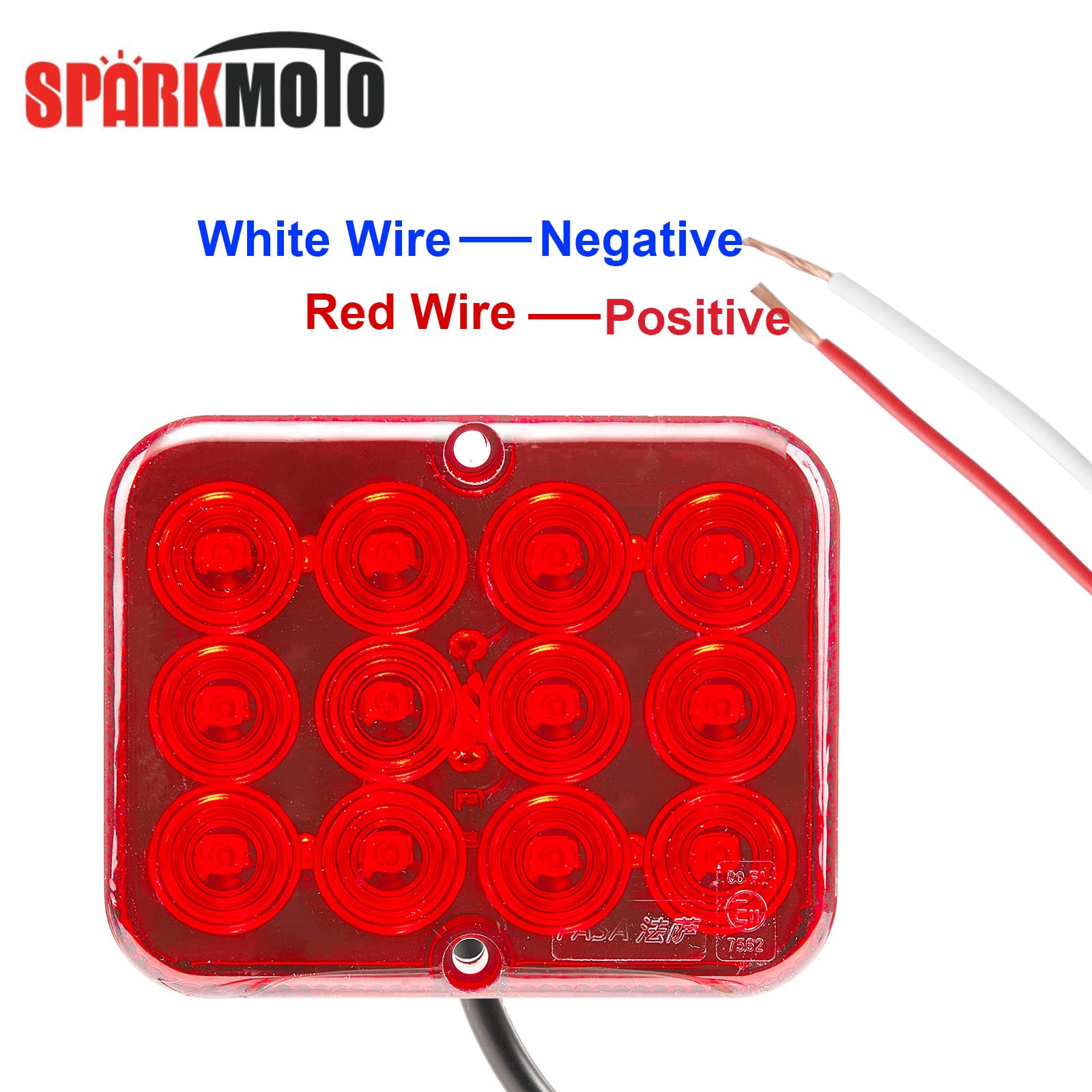 1 x tylne światło przeciwmgielne LED, światło przeciwmgielne, czerwone 12 V, znak kontrolny E, wodoszczelne, do samochodów osobowych, traktorów, przyczep kempingowych, tylnych świateł