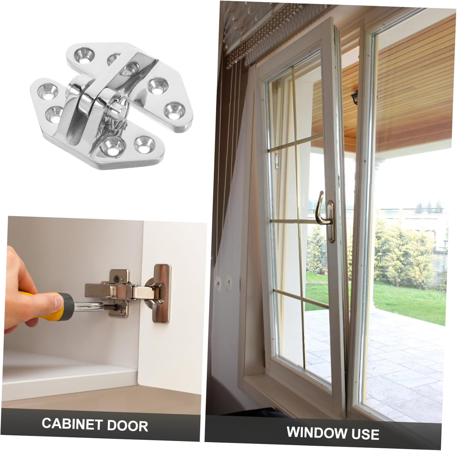 LIFKOME 2pcs Heavy Duty Stainless Steel Hatch Hinges Resistant for Boats and Deck Cabinets Sturdy and Construction