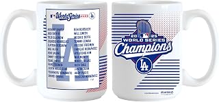 Logo Brands Los Angeles Dodgers 2025 World Series Champions 15 Ounce Roster Coffee Mug
