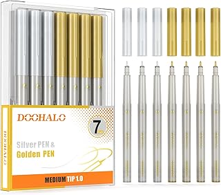Metallic Pens Gold Silver Marker Compatible with Cricut 3/Maker/Explore 3/Air 2/Air Machine 1.0 Medium Point Tips for Drawing Writing
