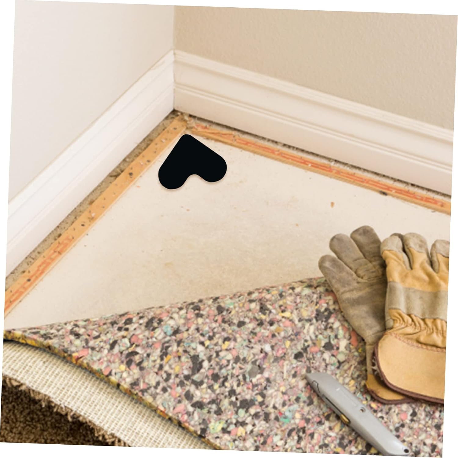 ORFOFE Double-Sided Non-Slip Carpet Tape 16 Pcs Rug Adhesive Stickers for Hardwood Floors Tile and Area Rugs Heavy Duty Adhesive for Secure Placement