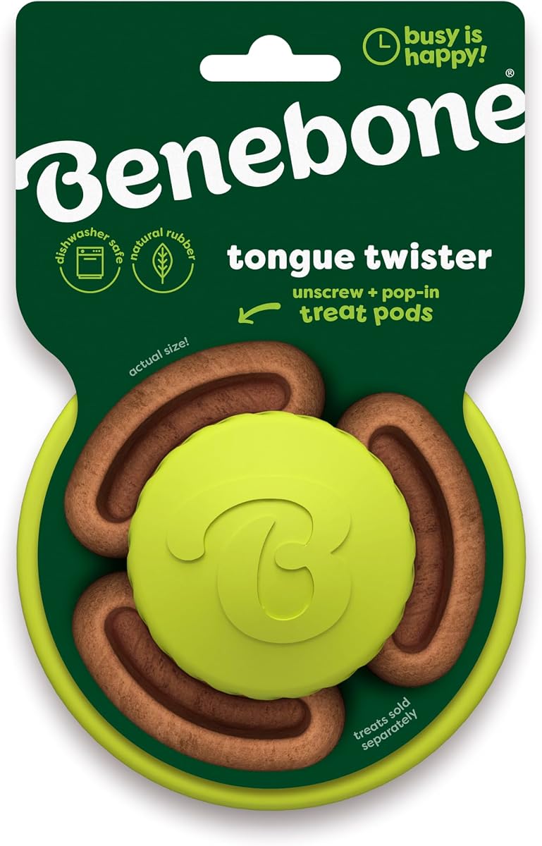Tongue Twister, Long-Lasting Interactive Dog Treat Toy to Keep Them Busy, Dog Enrichment Toy for Medium and Large Dogs