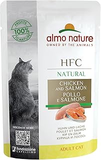 Almo Nature HFC Natural Huhn Und Lachs Katzennassfutter 24er Pack (24 x 55 g) product image