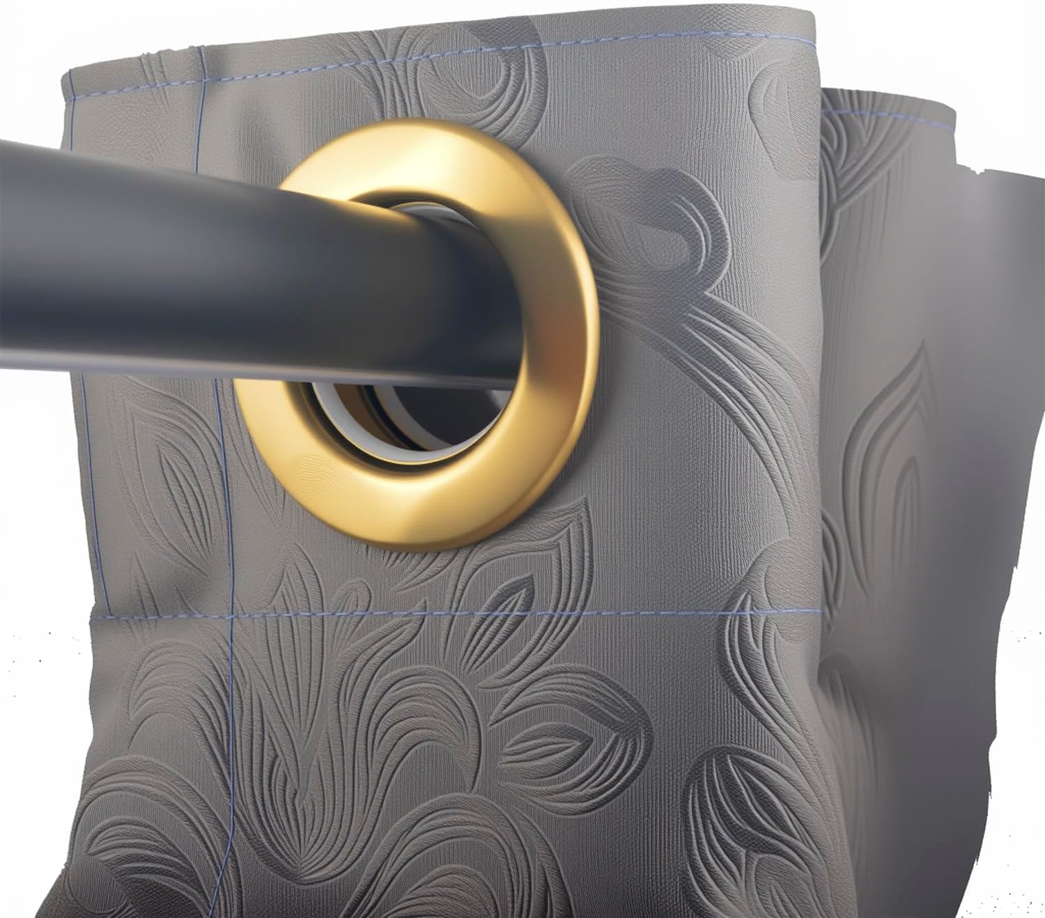 Stainless Steel Curtain Grommets Eyelet Rings Round Metal Rings Metal Curtain Eyelet Inner Diameter 1-9/16 inch Roman Ring Grommet Curtains Set of 32 (32, Golden)