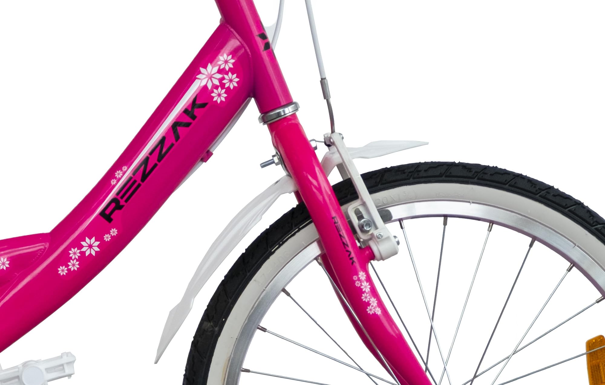 20 Zoll Fahrradreifen Rezzak 20 Zoll Kinderfahrrad Mädchenfahrrad City Bike Mit Rücktrittbremse RH 33 Pink Weiss Neu -044 Fahrradreifen 20 Zoll X 1.75