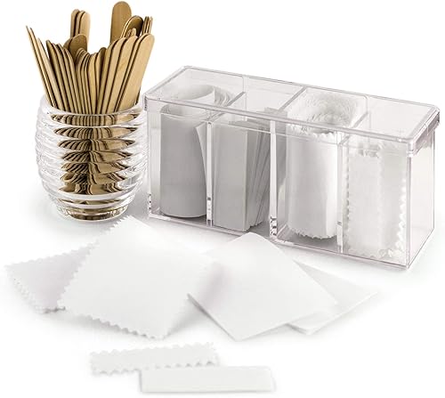 Miniatura 2 de Organizador y almacenamiento de maquillaje de 4 compartimentos almacenamiento multifuncional transparente para armario de baño con 4 bandejas y tapa