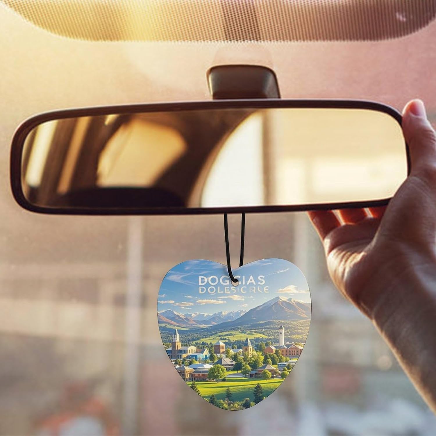 Car Air Fresheners Hanging Long Lasting Car Freshie With Urban Town Printed Picture