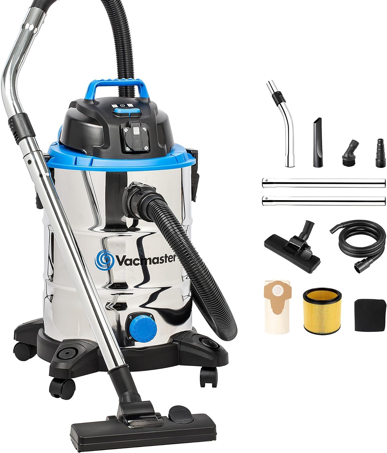 Vacmaster VQ1530SFDC 1500W 30L Bolsas universales para aspiradoras húmedas y secas (30L x 5 Bolsas)