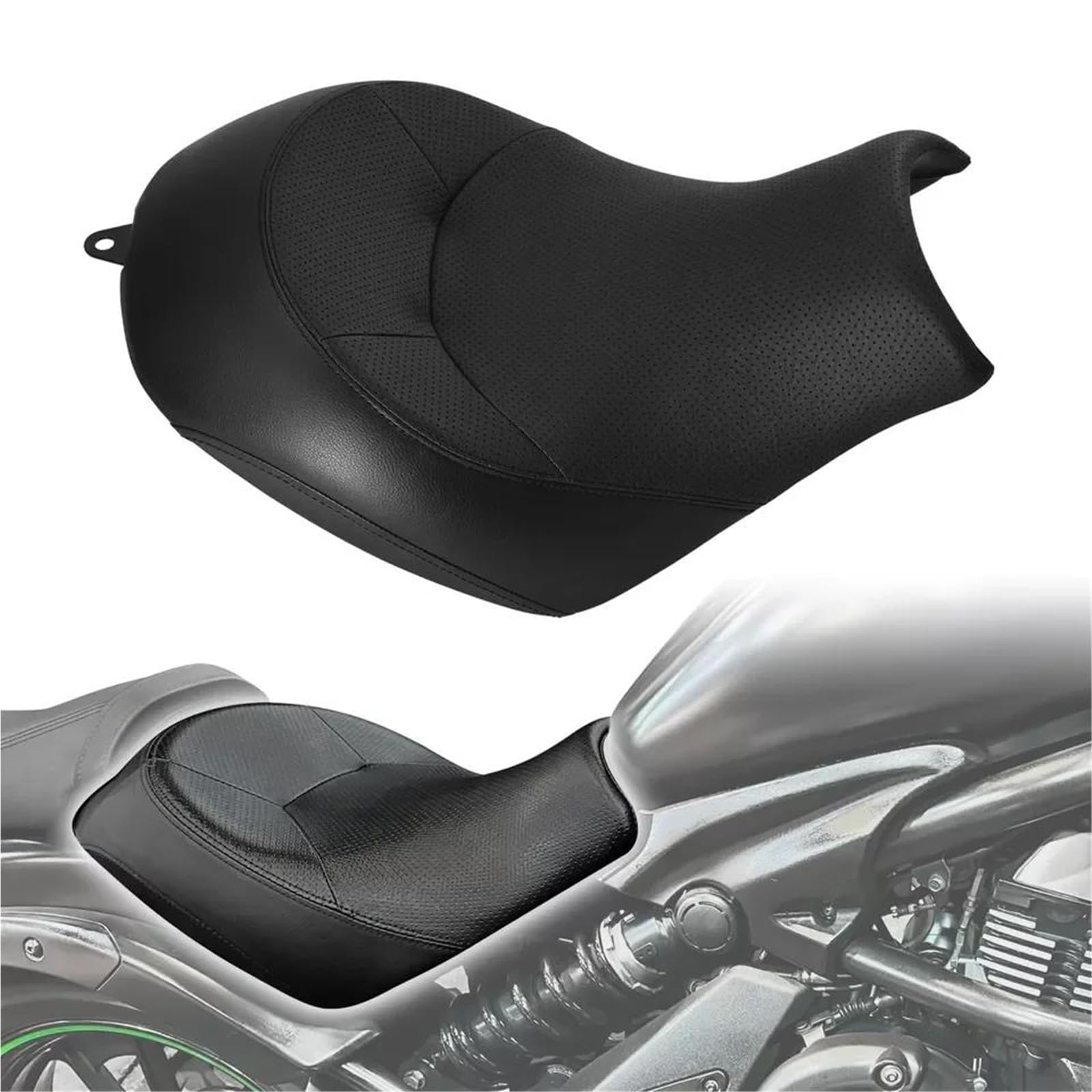 Siège conducteur avant noir pour Kawasaki Vulcan S 650 de 2015 à 2024