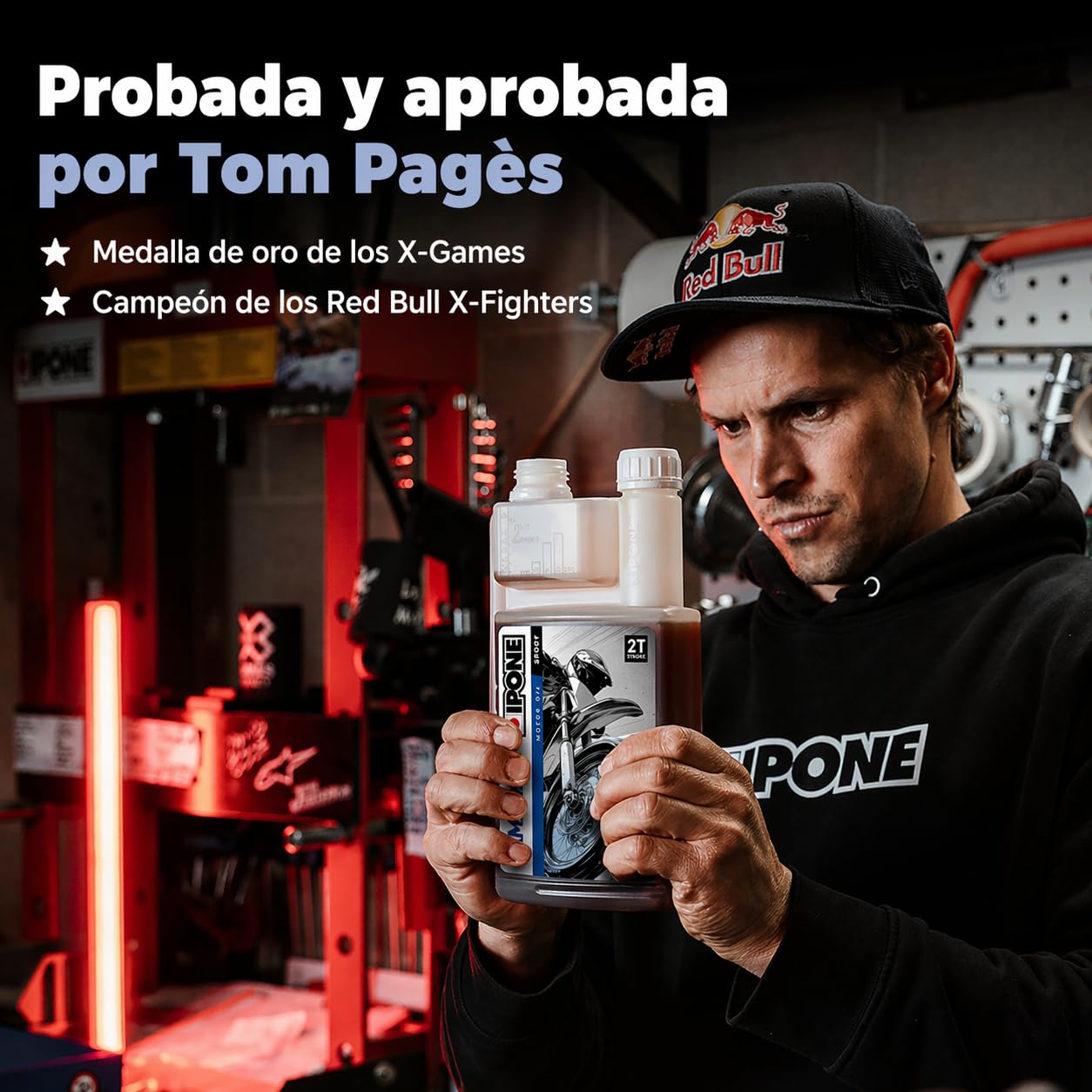 IPONE – Aceite de Motor para Moto 2 Tiempos Samouraï – Bidón dosificador 5 Litros - 100% sintético - Gama Sport - Altísimas prestaciones - Protección óptima del motor - Uso ocio y competición