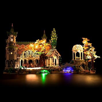 LocoLee LED Light Kit Compatible with LEGO Rivendell, DIY Lighting Set Accessories Compatible with LEGO 10316 for Fans Lights Only, No Models