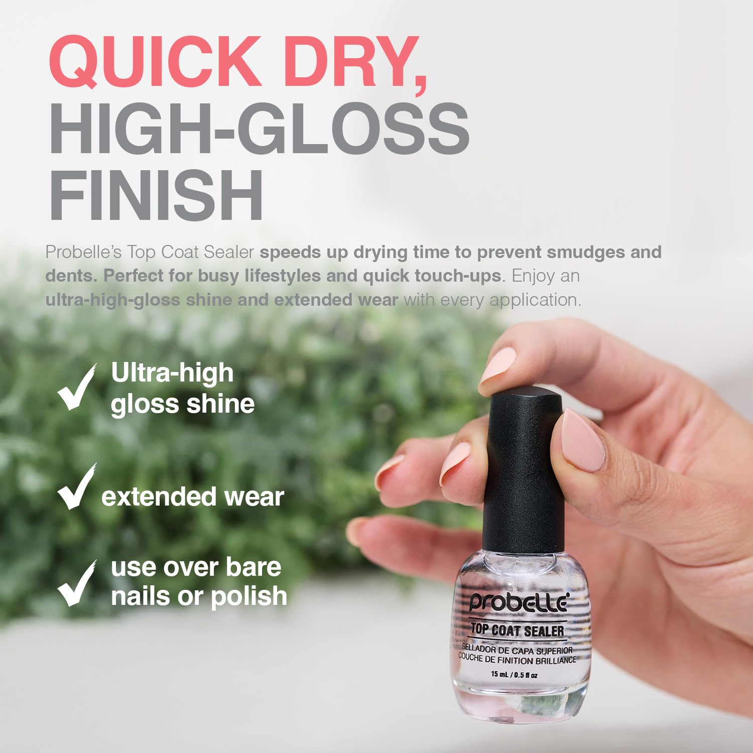 Probelle Quick Dry Top Coat Sealer, High Shine Zambia Ubuy