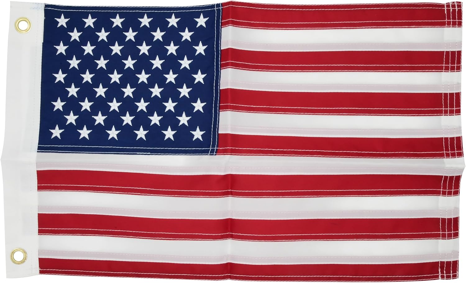 Vinland Marine Polyester 12"x18" Inch Yacht Boat Ensign Nautical US American Flag for Boat, Yacht, Workplace, Home, Business & Outdoor Use (Embroidered)