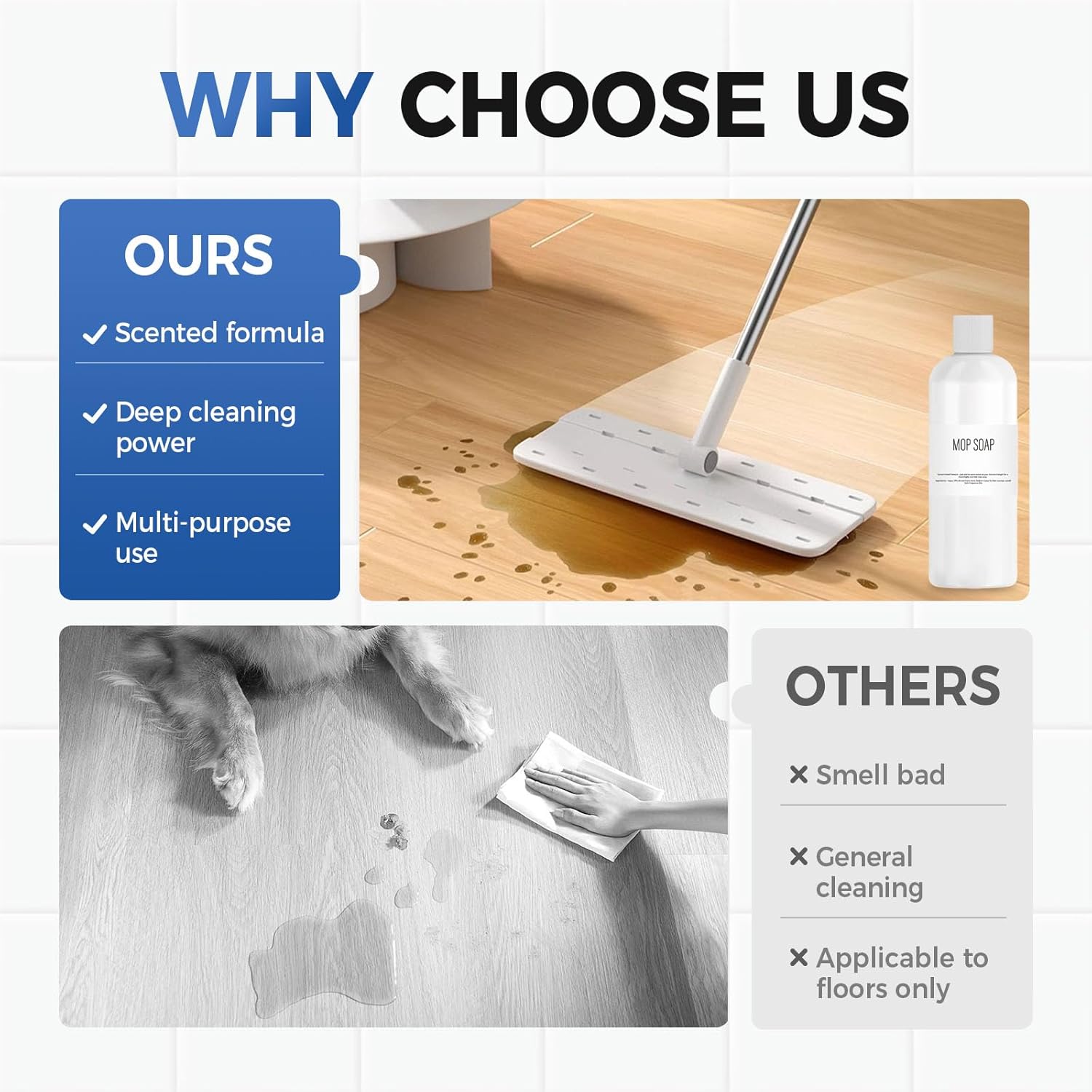 Mop Soap Brazilian Waves, 2026 Upgrade Highly Scented Brazilian Waves Luxury Mop Soap for Floor Cleaning, Multisurface Bathroom and Kitchen Cleaner Supplies (2Pcs)