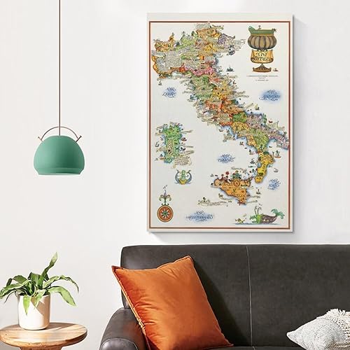 Miniatura 4 de Pósteres de regalo de vino de Italia con mapa de vino vintage imprimibles, pósteres artísticos e imágenes artísticas de pared, impresiones modernas