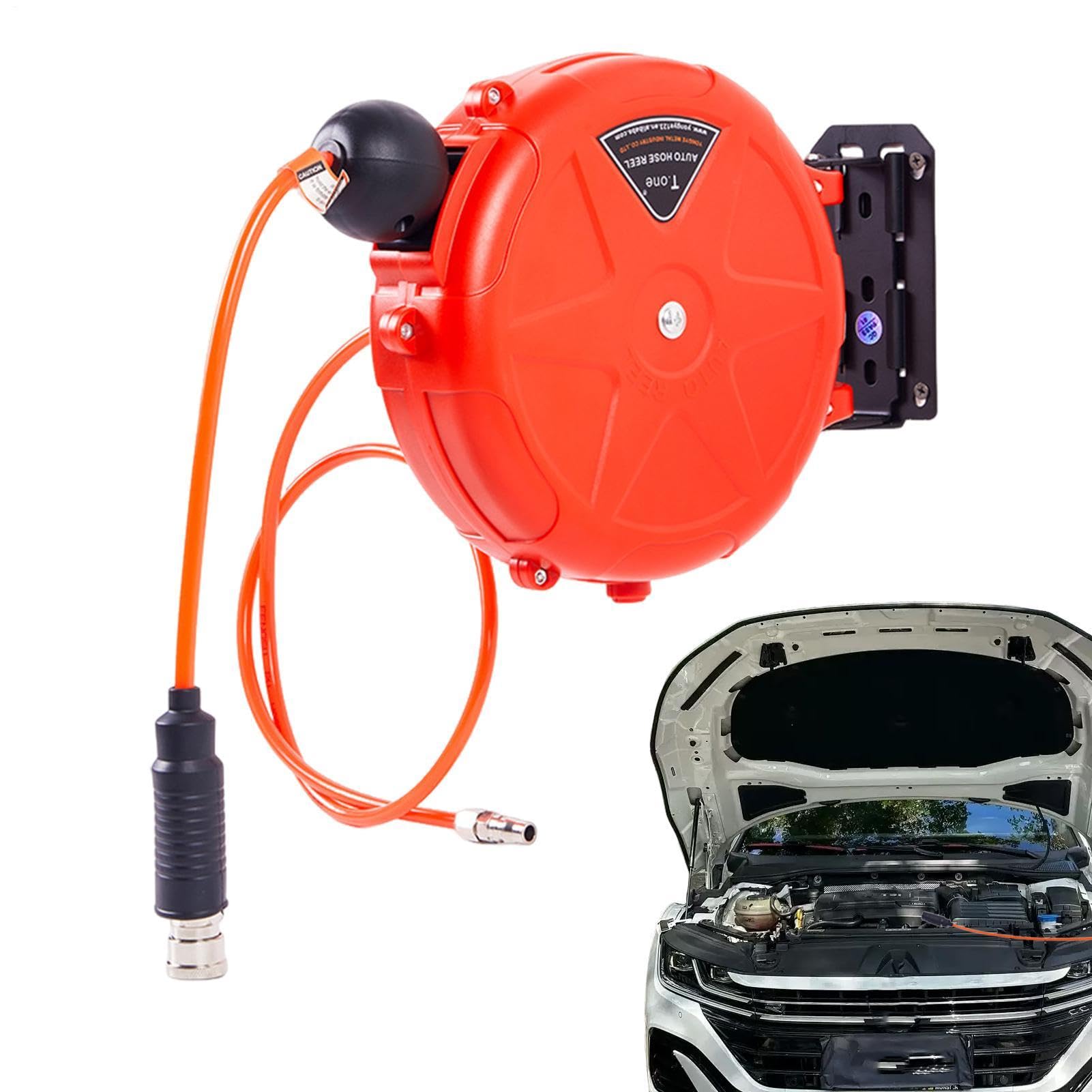 Avvolgitubo retrattile 10 metri resistente con montaggio a parete | Avvolgitori per Tubo Retrattili per Manutenzione Macchine Utensili Officine Riparazione Auto Garage Casa Studio