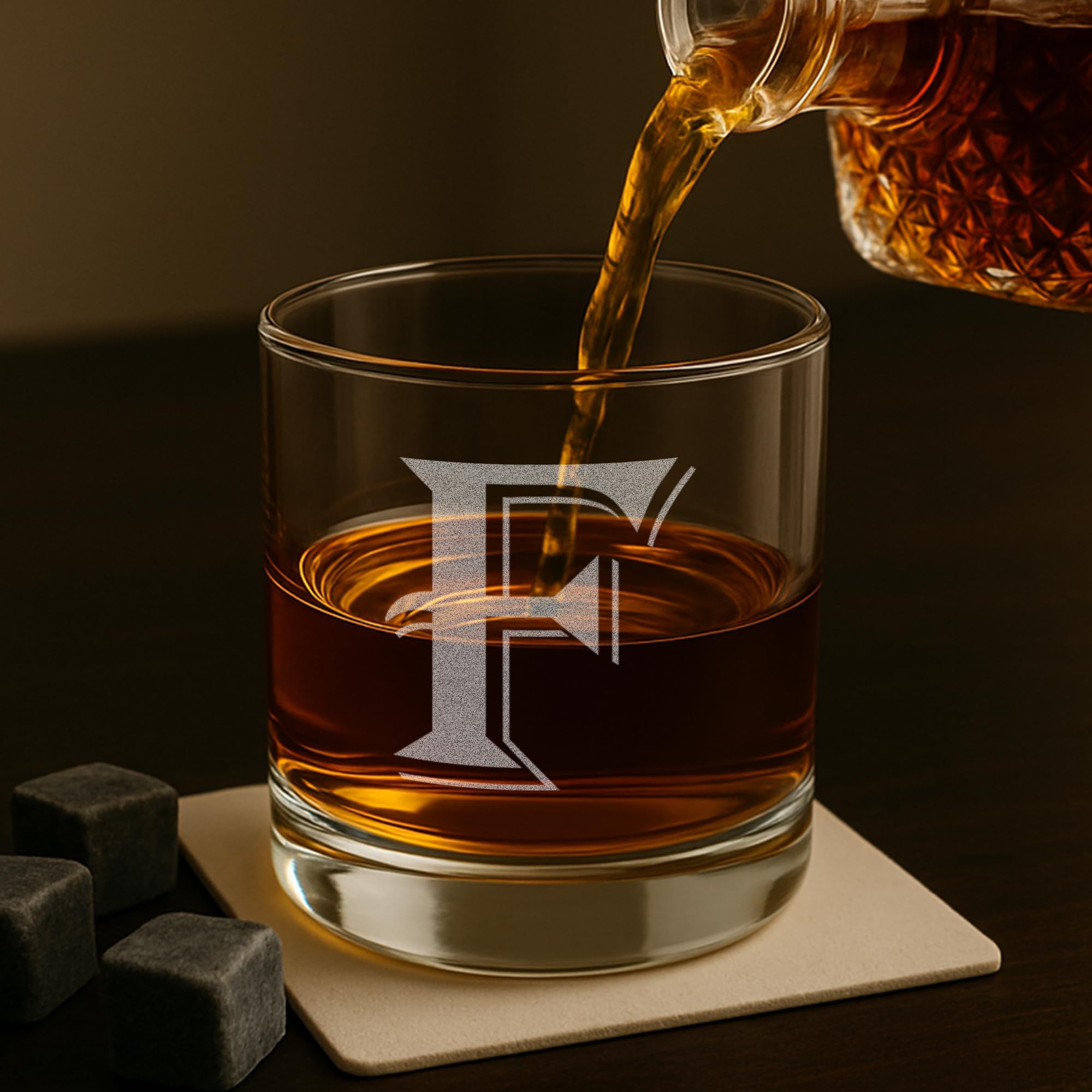 4 piezas de 11 oz grabado Heavy Base rocas gafas elegante vidrio uso como un multiusos bebidas cristal o como un rocas vidrio regalo perfecto para cualquier especial occasion- por: sobre la Rox