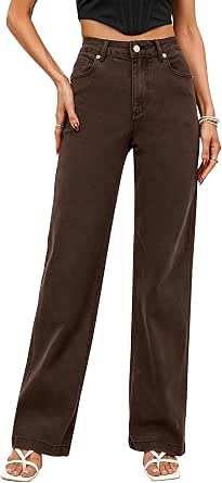 Women’s High Waisted Stretchy Straight Leg Denim Jeans