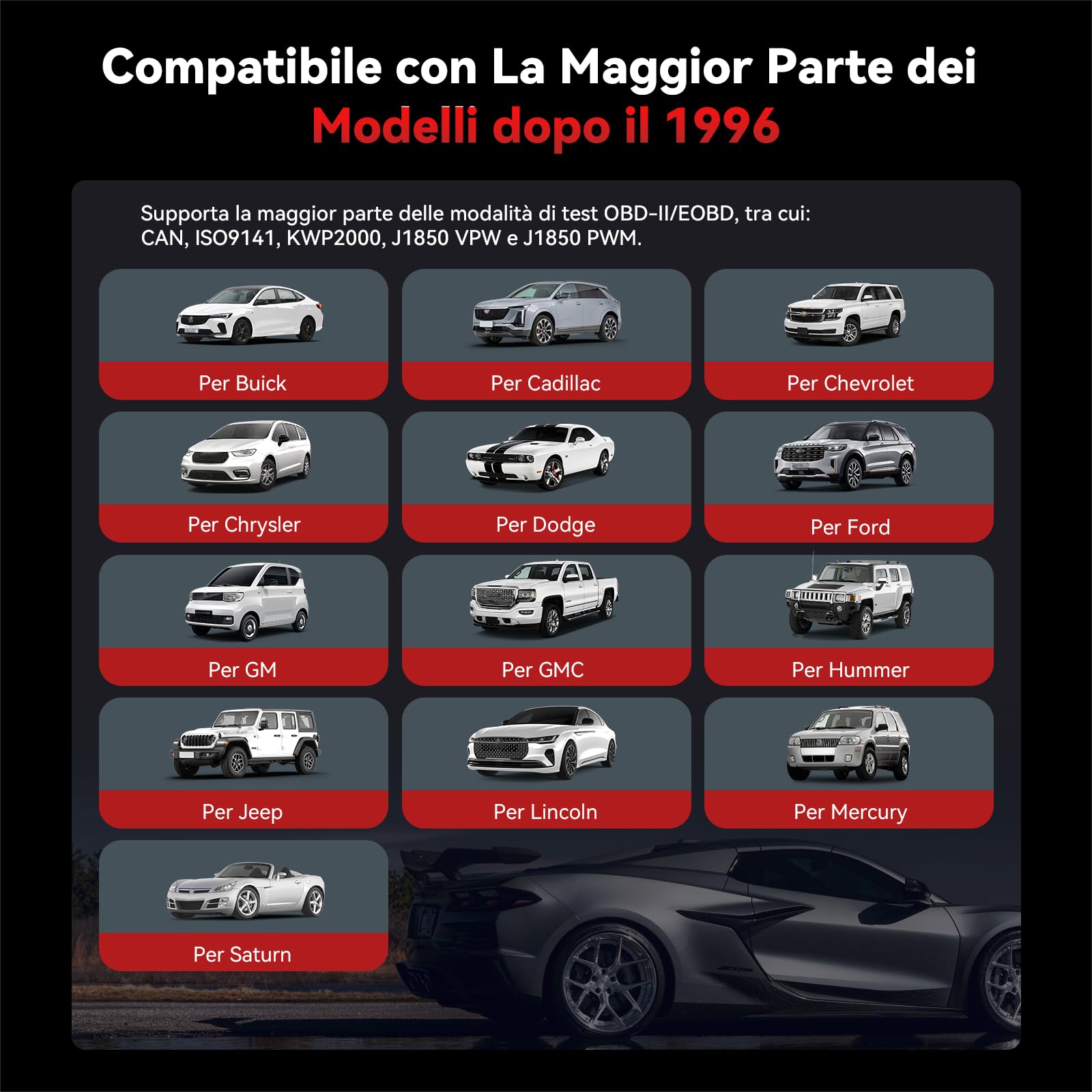 iCarsoft FD V1.0 OBD2 Auto Diagnostica per Ford/Holden, Diagnosi Auto Professionale in Italiano per Tutti i Sistemi, Ripristino dell'Olio, Calibrazione SAS, Test della Batteria, Aggiornamento a Vita