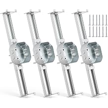 INMOZATA IMOZATA Adjustable Ceiling Fan Bracket, Welded Sturdy Construction, 4-Pack, 14.2 Inch Length Mounting Brace for Fans and Light Fixtures