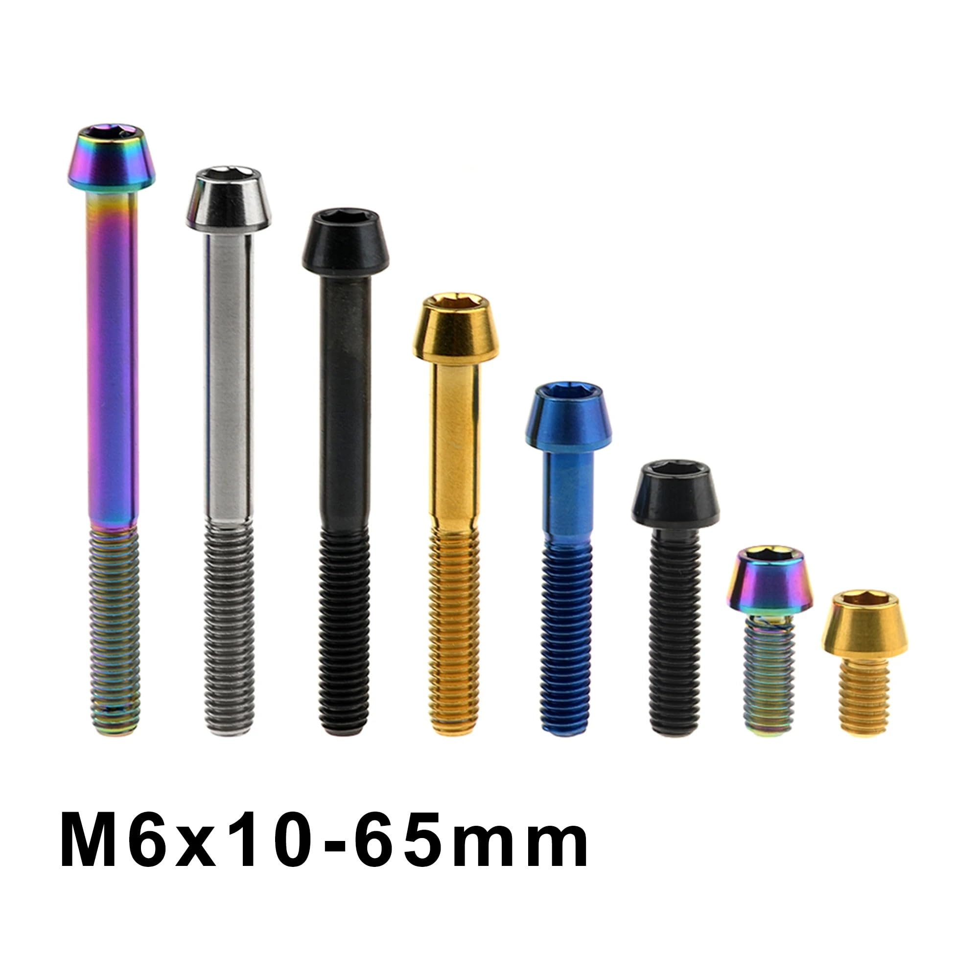 Vite In Titanio M6x18 Ti DIN912 Conica Esagonale Interna Nera – Resistente E Ultraleggera