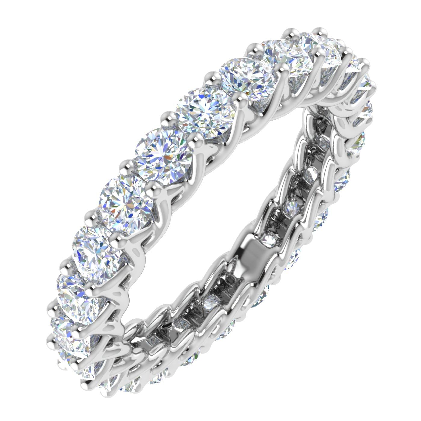 2 Carat Diamond Eternity Wedding Band Ring in 14K Gold