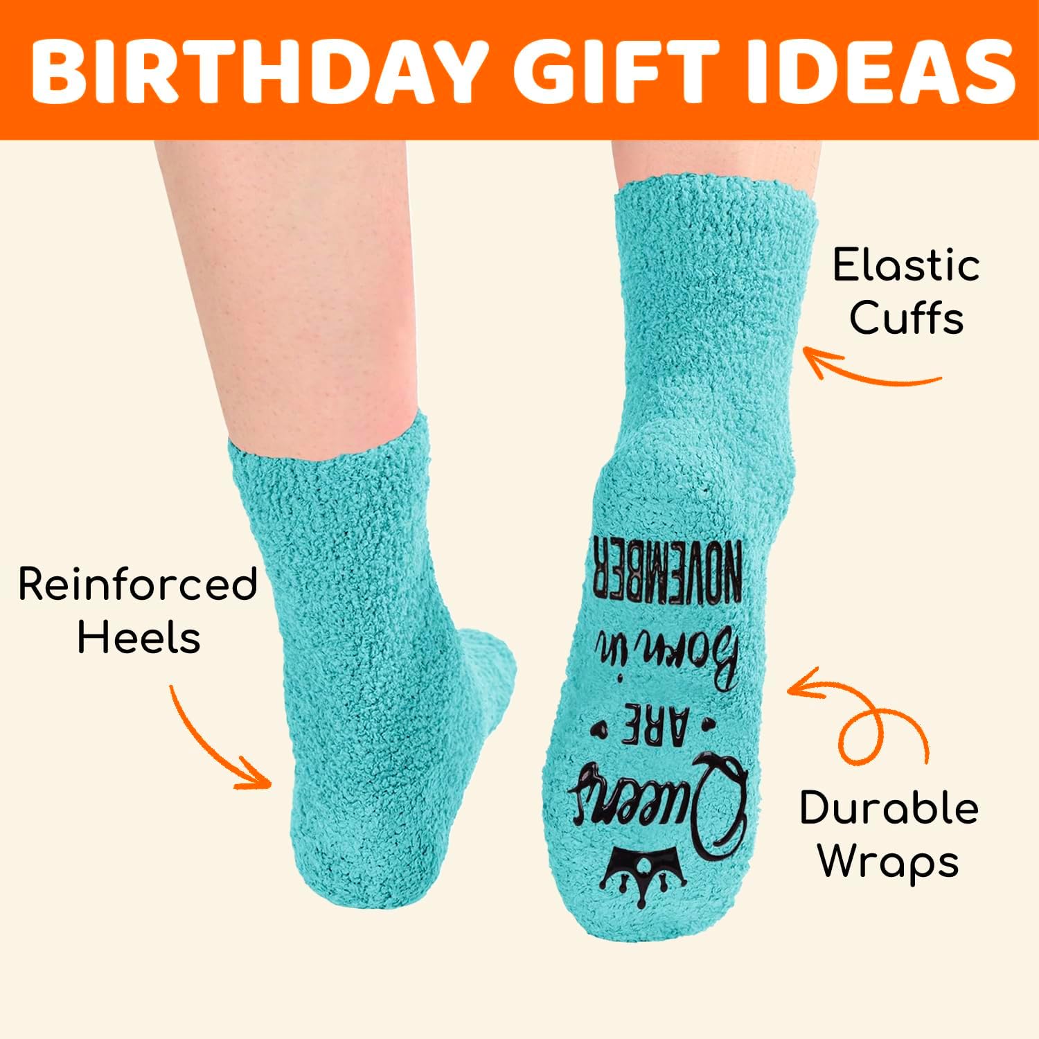 HAPPYPOP Women Queen Birth Month Socks - Month Birthday Gifts, Socks for Her Female in Green - Image 5