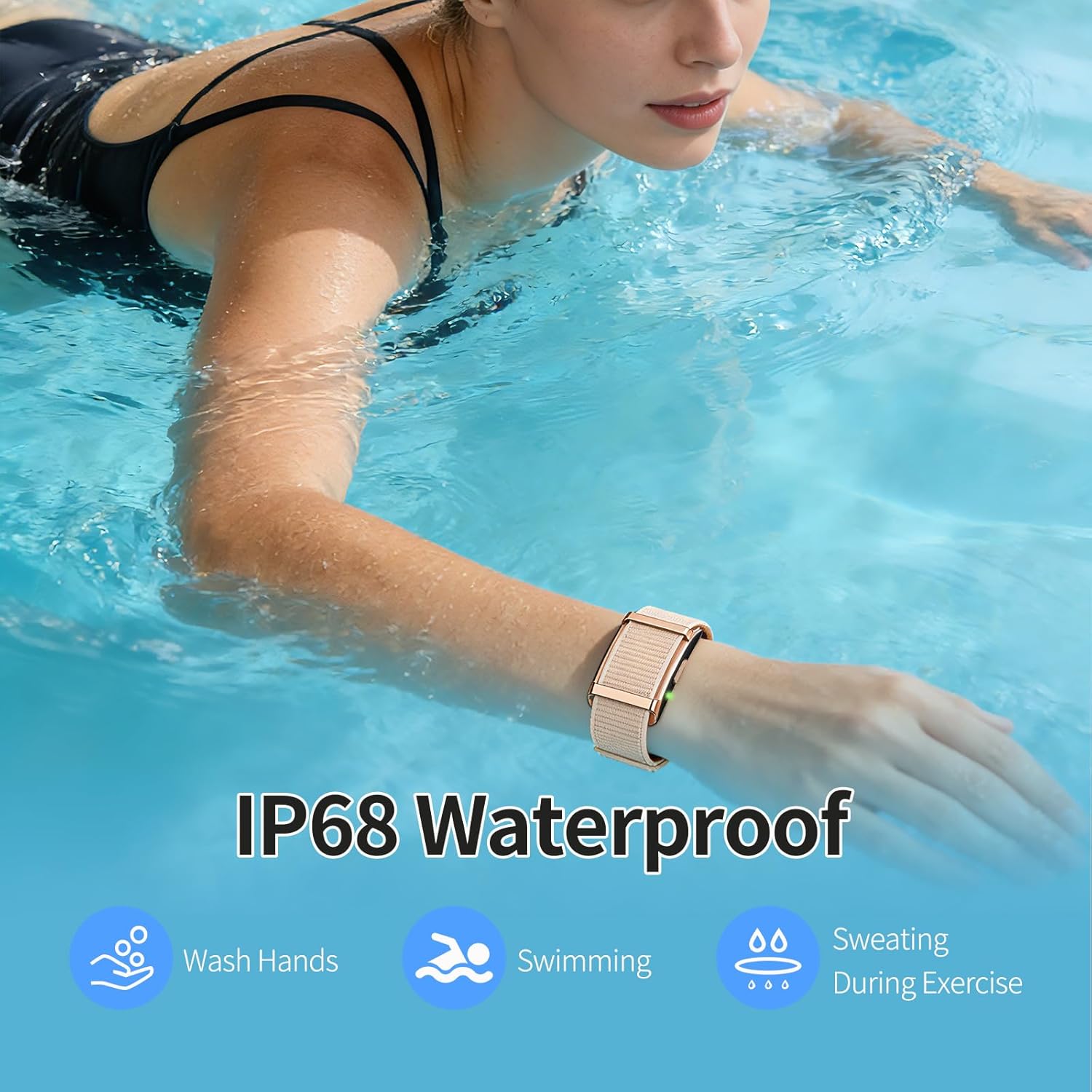 Smart Bracelet,Activity Trackers for Man&Women,Fitness Tracker Band, 24H Sleep Tracker,All-Day Continuous Heart Rate Blood Oxygen Stress HRV Monitor,170+ Sport Mode with Free APP (Green)