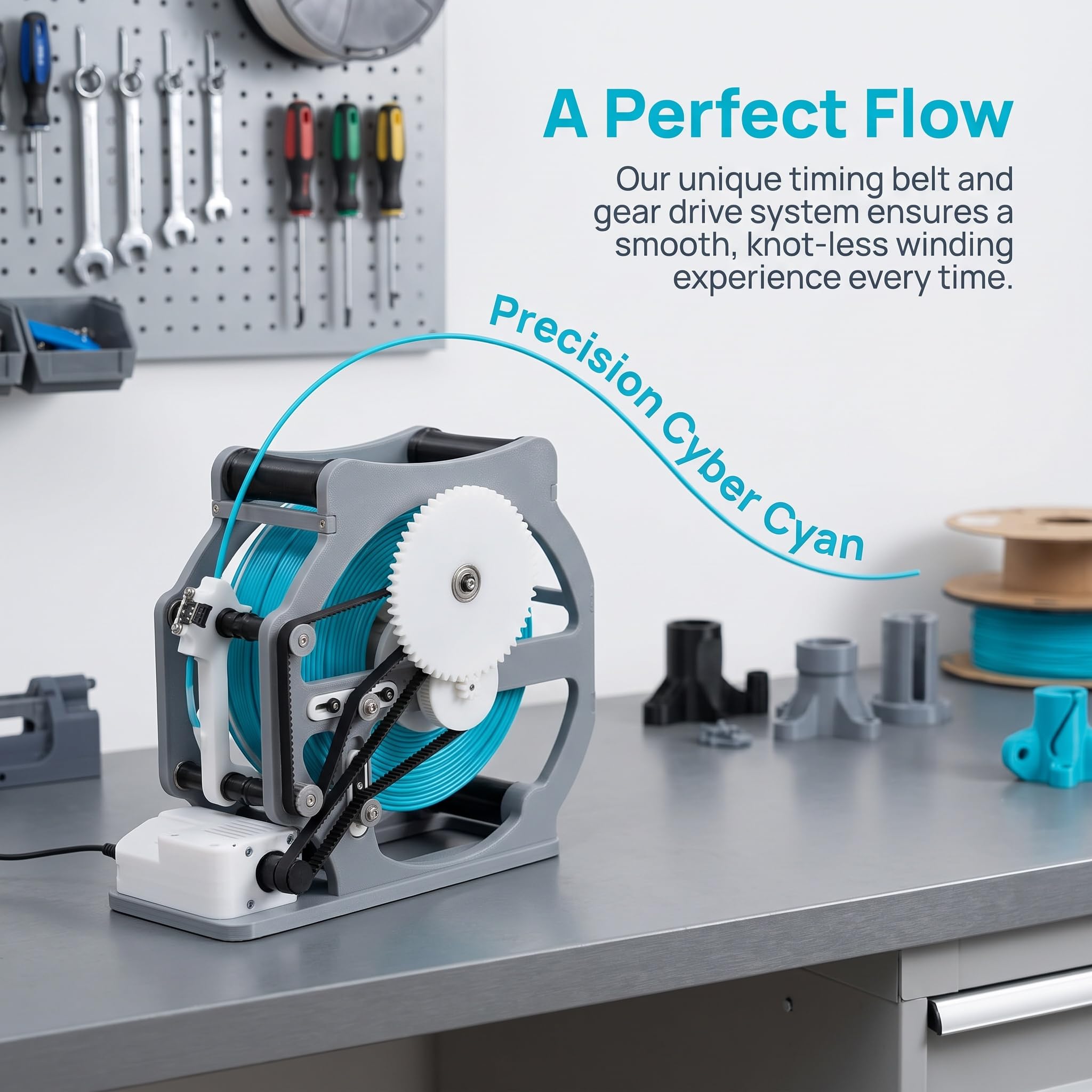 Enrollador De Filamento Para Impresión 3d — Eléctrico Inteligente | Enrollado Automático, Tensión Ajustable | Para Filamento/alambre De Impresora 3d