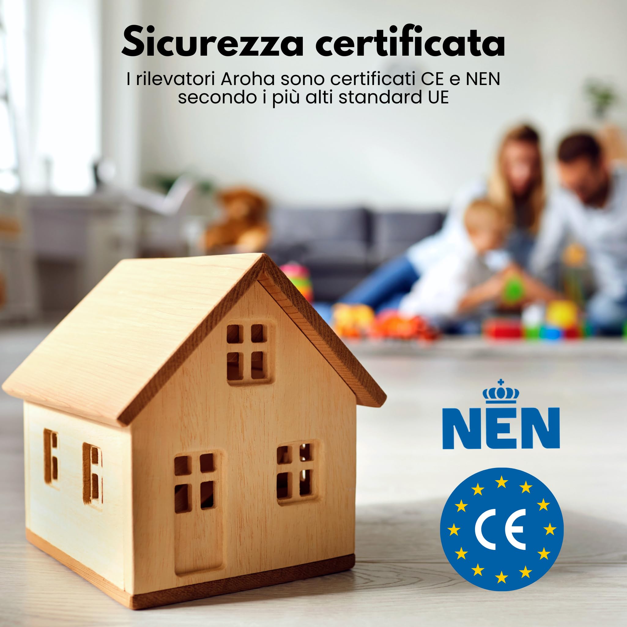 Aroha Smart Connect & Link Rilevatore di Fumo Collegabile e WiFi - Batteria da 10 Anni, Sensore Fumo WiFi Con App Tuya & Smartlife - Allarme Anticendio - 3 pezzi