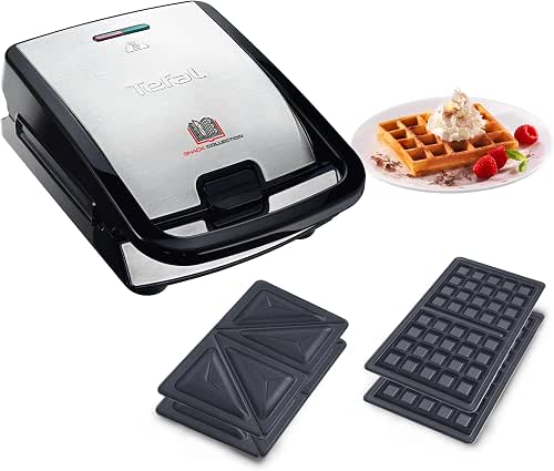 Tefal - Snack Collection Appareil Gaufres et Croque-Monsieur 2 Plaques