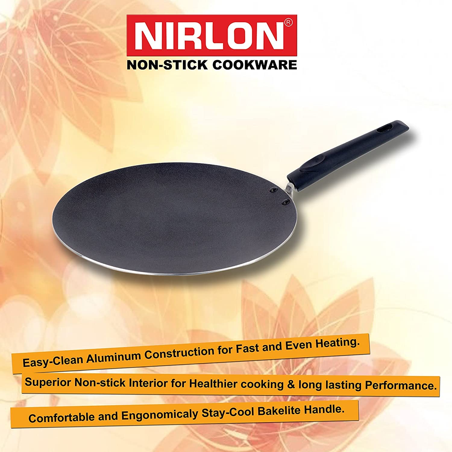 NIRLON Non-Stick CONCAVE Griddle TAWA 28.5 cm Pans & Tawas 3