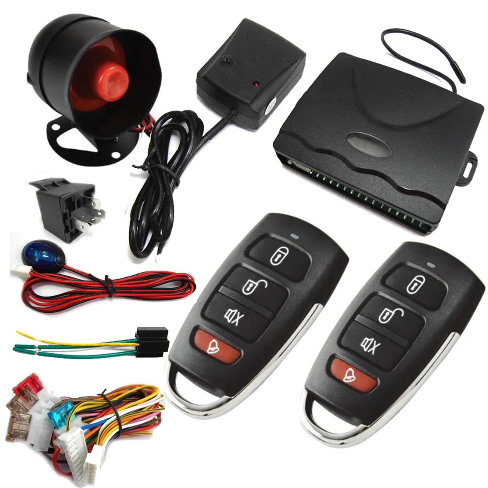 Système de sécurité antivol for Voiture, Alarme, antidémarrage, Verrouillage Central, capteur Choc, Accessoires Automobiles Installation Facile et Large compatibilité