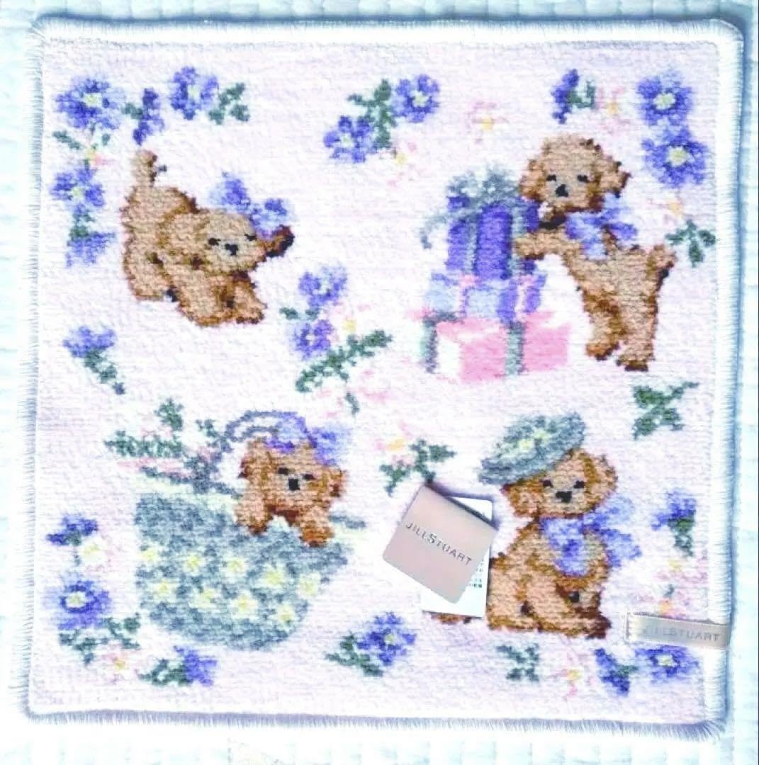 人気完売❗ジルスチュアート❤シェニール織り タオルハンカチセット❤トイプードル ジルスチュアート JILLSTUART シェニール織 タオルハンカチ トイ