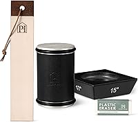 Vista 18 de Rolling Knife Sharpener with Leather Strop and 15, 17, 20 & 22 Degree Angles - Knife Sharpener Kit - Roller Knife Sharpening System with Stand, Brown