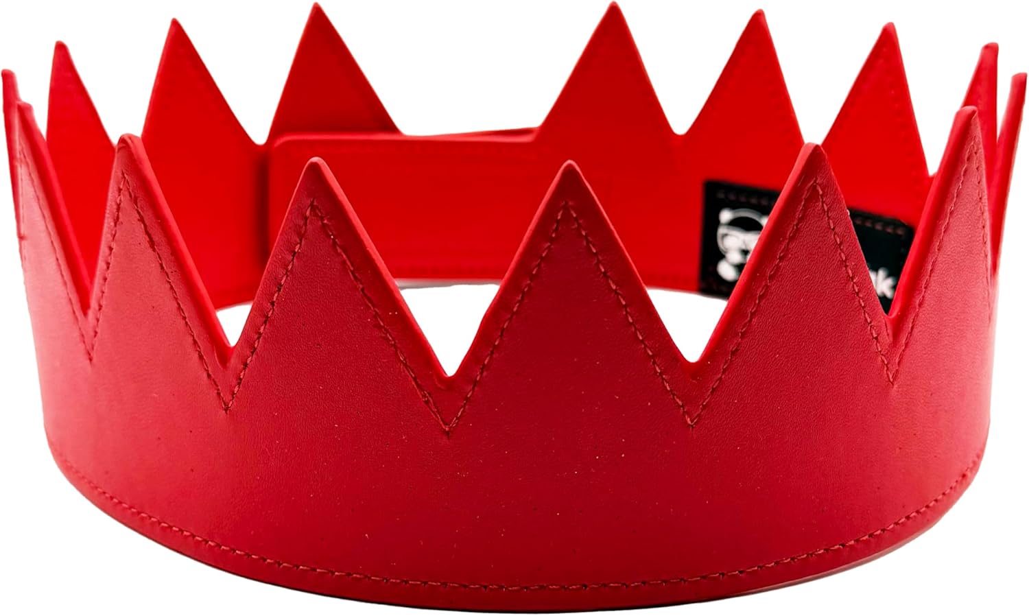 PandaTak Party Leather Crown For Men and Women - Comfortable Lightweight Adjustable Velcro Crown with Spikes