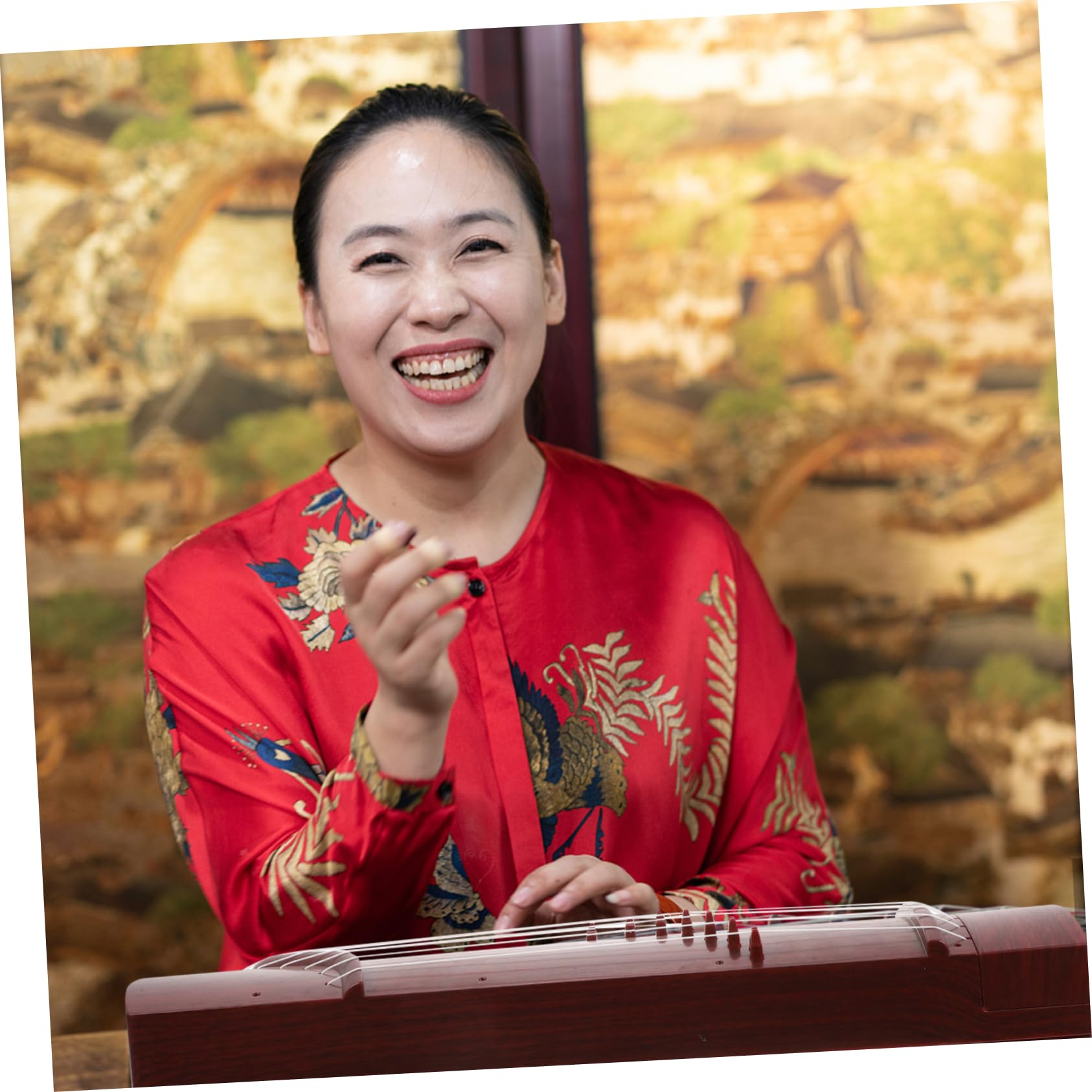 Mini Guzheng Für Mädchen Spielerisches Saiteninstrument Für Anfänger Für Musikalische Und Kreative Tiefbrauner Ausführung