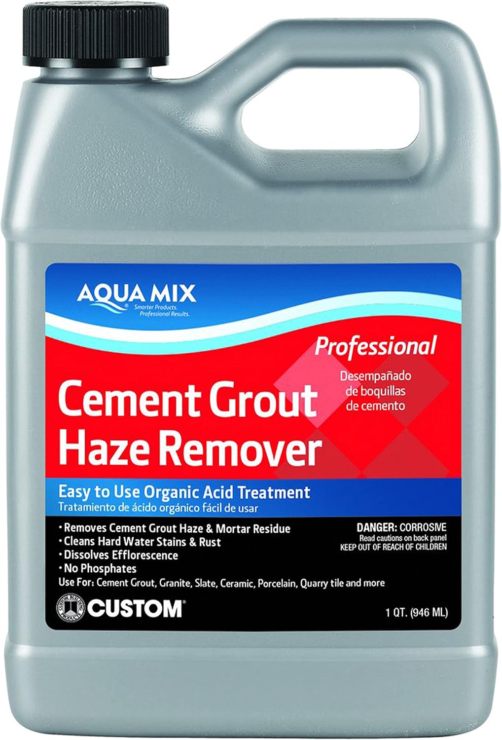 Aqua Mix Cement Grout Haze Remover 32 oz Quart Removes Cured Grout