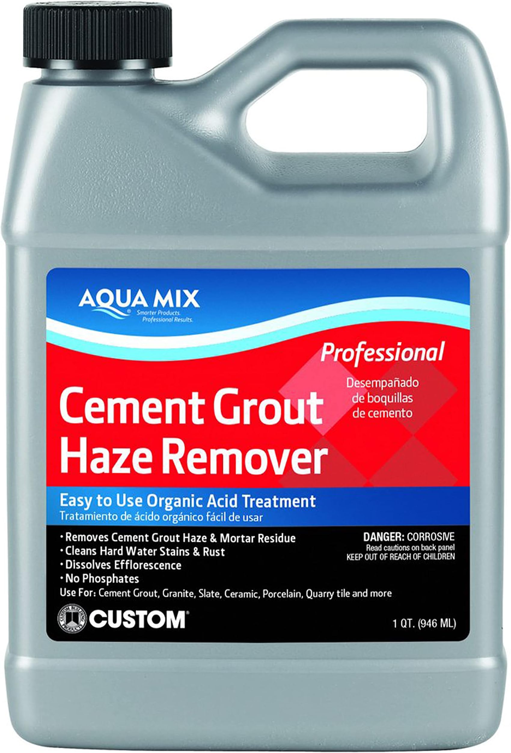 Aqua Mix CementグラウトHazeリムーバー32オンスQuart